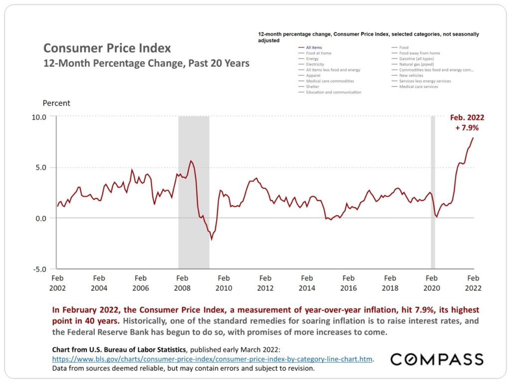 Consumer Price Index. 12-Month Percentage Change, Past 20 Years