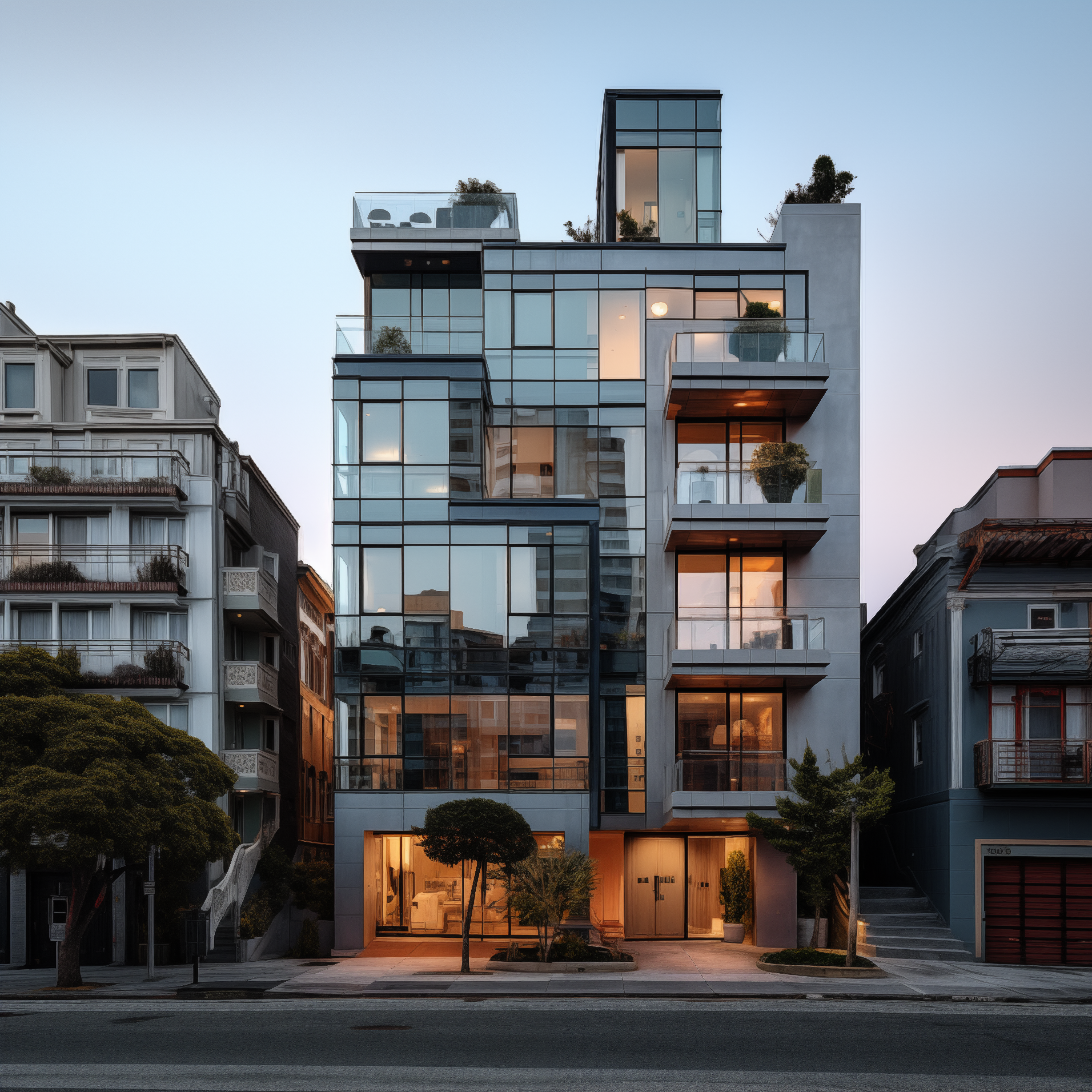 exterior of contemporary residential building in San Francisco